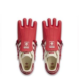 Adidas x AVAVAV Superfinger Superstar JP7142  Cream Red Leather Sneakers 8.5